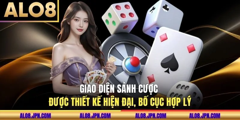 Giao diện sảnh cược được thiết kế hiện đại, bố cục hợp lý